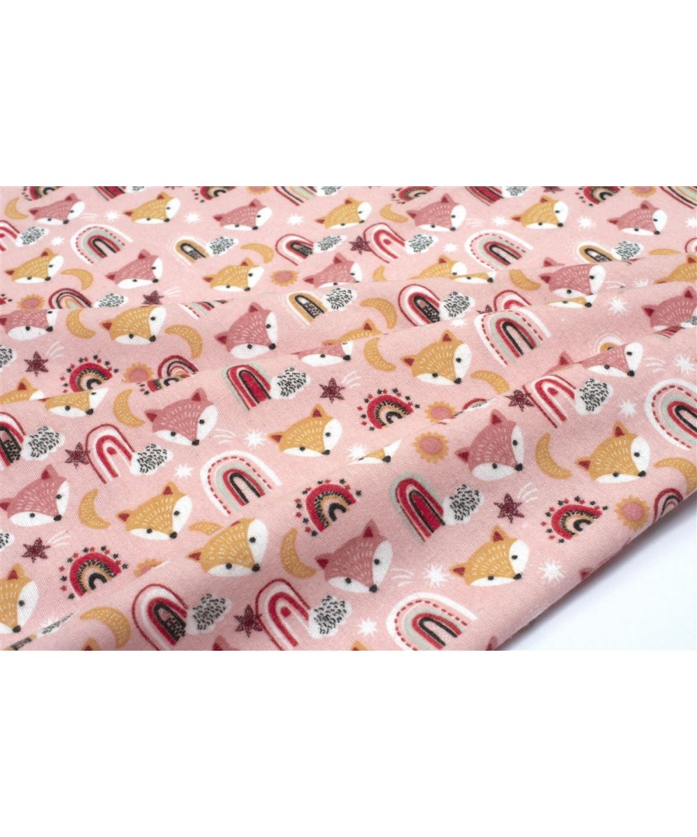 ΠΑΝΑ ΦΑΝΕΛΑ bebe Fox 52 80X80 Coral 100%  Cotton Flannel