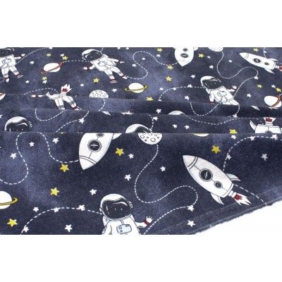 ΠΑΝΑ ΦΑΝΕΛΑ bebe Galaxy Travel 90 80X80 Blue 100%  Cotton Flannel