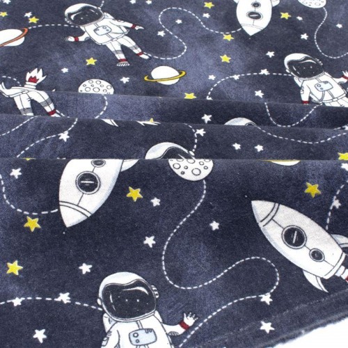 ΠΑΝΑ ΦΑΝΕΛΑ bebe Galaxy Travel 90 80X80 Blue 100%  Cotton Flannel