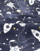 ΠΑΝΑ ΦΑΝΕΛΑ bebe Galaxy Travel 90 80X80 Blue 100%  Cotton Flannel