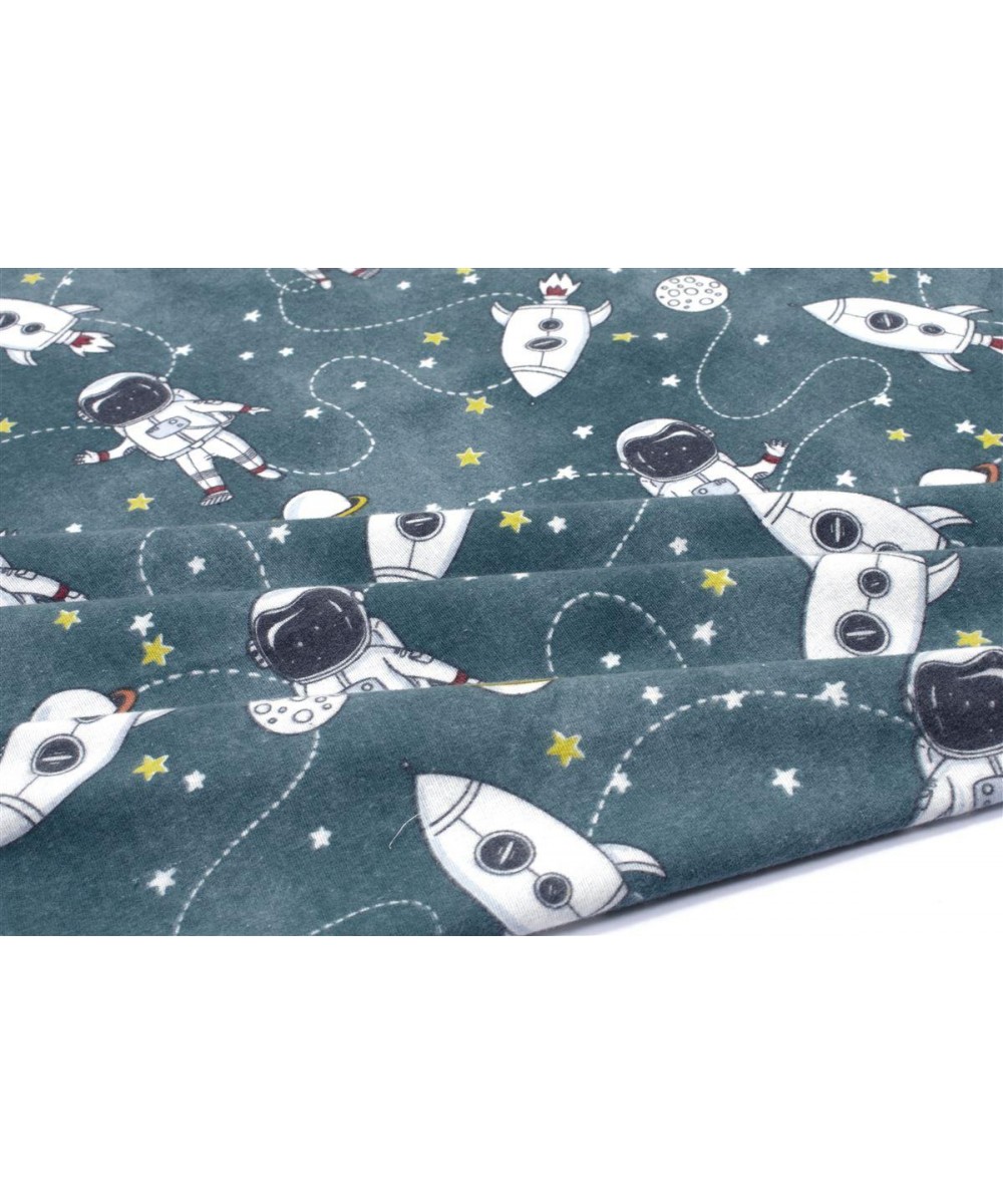 ΠΑΝΑ ΦΑΝΕΛΑ bebe Galaxy Travel 91 80X80 Petrol 100%  Cotton Flannel