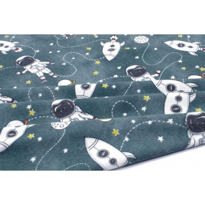 ΠΑΝΑ ΦΑΝΕΛΑ bebe Galaxy Travel 91 80X80 Petrol 100%  Cotton Flannel