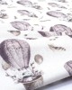 ΠΑΝΑ ΦΑΝΕΛΑ bebe Hot Air Balloon 78 80X80 Lilac 100%  Cotton Flannel