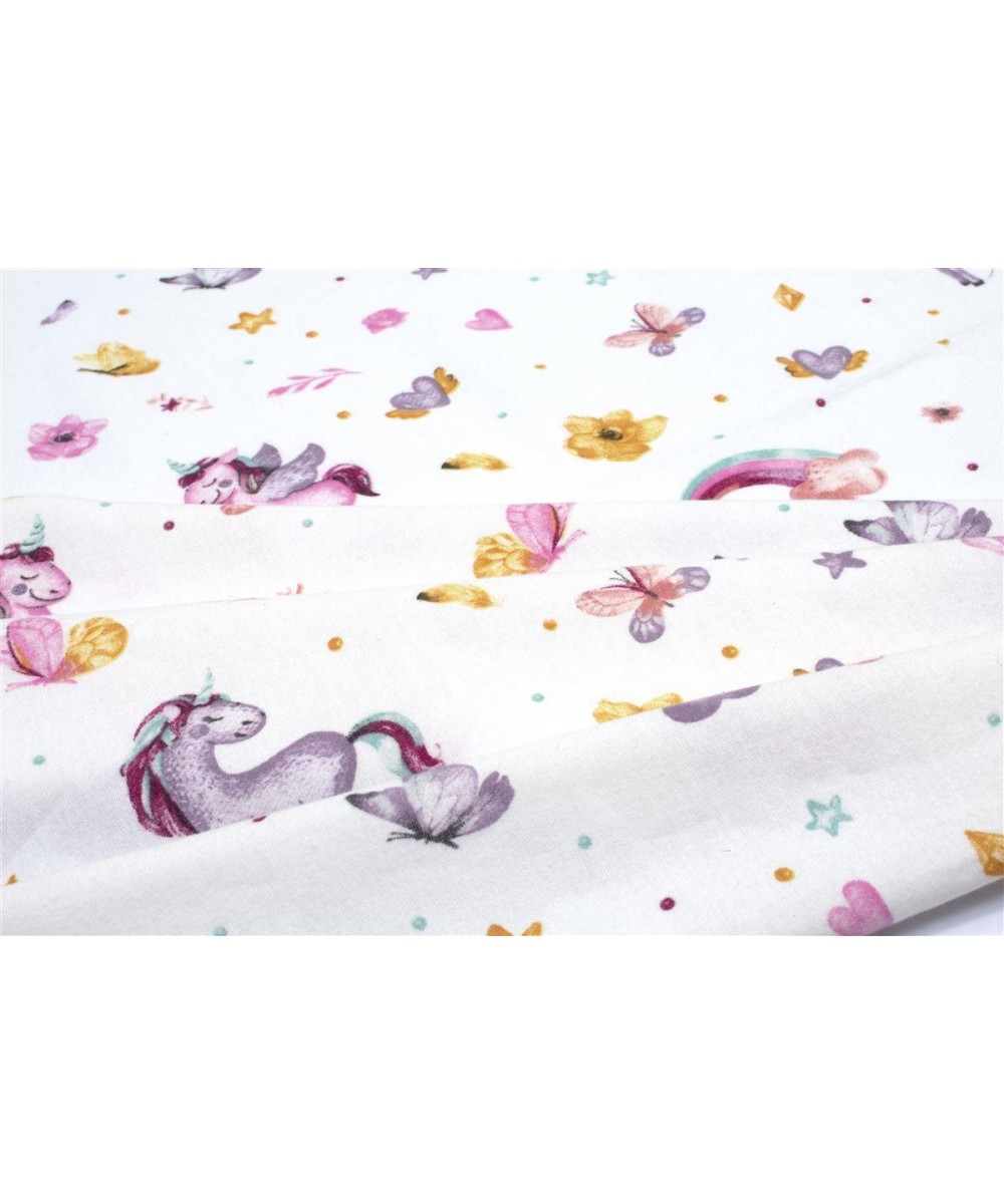 ΠΑΝΑ ΦΑΝΕΛΑ bebe Unicorn 105 80X80 White 100%  Cotton Flannel