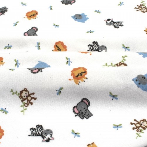 ΠΑΝΑ ΦΑΝΕΛΑ bebe Zoo 29 80X80 White 100%  Cotton Flannel