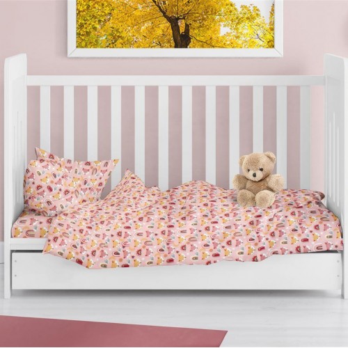 ΠΑΠΛΩΜΑΤΟΘΗΚΗ ΕΜΠΡΙΜΕ bebe Fox 52 120X160 Coral 100%  Cotton Flannel