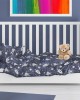 ΠΑΠΛΩΜΑΤΟΘΗΚΗ ΕΜΠΡΙΜΕ bebe Galaxy Travel 90 120X160 Blue 100%  Cotton Flannel