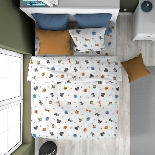 ΠΑΠΛΩΜΑΤΟΘΗΚΗ ΕΜΠΡΙΜΕ kids Zoo 29 160X240 White 100%  Cotton Flannel