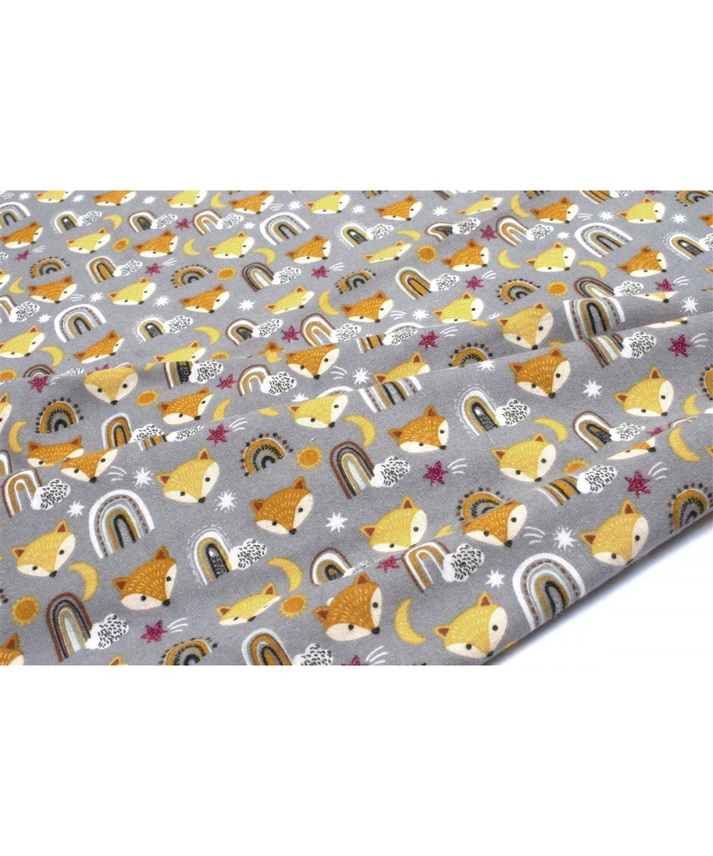 ΣΕΝΤΟΝΑΚΙ ΛΙΚΝΟΥ bebe Fox 53 80X110 Grey 100%  Cotton Flannel