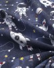 ΣΕΝΤΟΝΙΑ ΕΜΠΡΙΜΕ ΣΕΤ 3 τεμ bebe Galaxy Travel 90 120X160 Blue 100%  Cotton Flannel