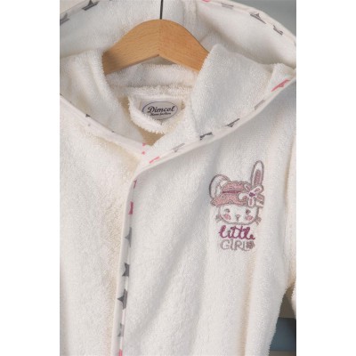 ΜΠΟΥΡΝΟΥΖΙ Με Κέντημα bebe Rabbit Girl 147 SIZE:04 Λευκό 100%  Cotton