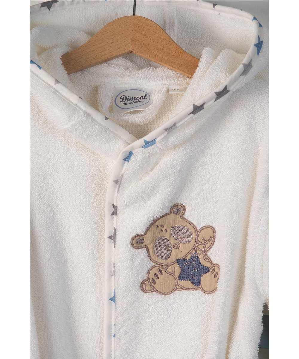 ΜΠΟΥΡΝΟΥΖΙ Με Κέντημα bebe Star Bear 152 SIZE:04 Λευκό 100%  Cotton