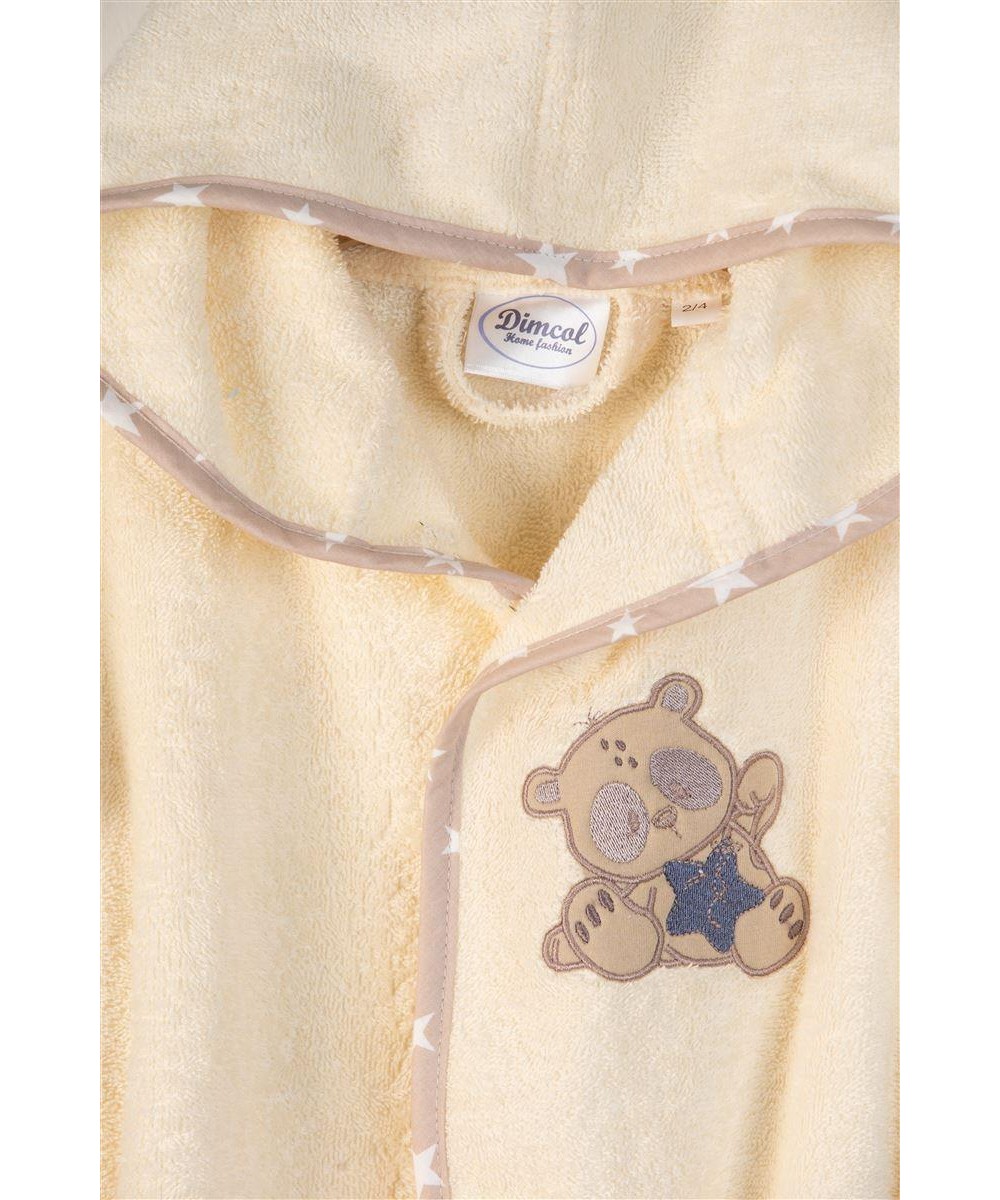 ΜΠΟΥΡΝΟΥΖΙ Με Κέντημα bebe Star Bear 153 SIZE:04 Εκρού 100%  Cotton