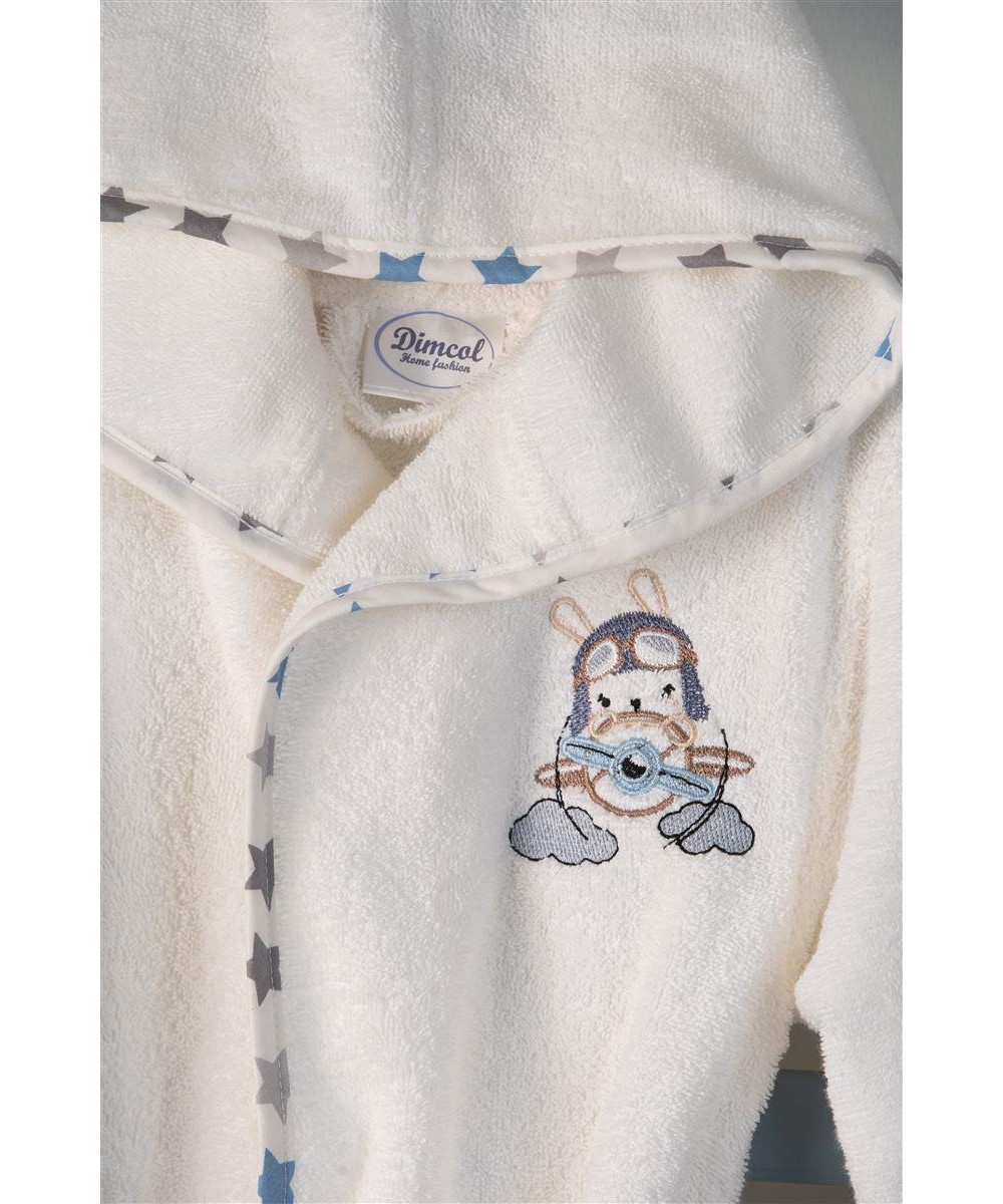 ΜΠΟΥΡΝΟΥΖΙ Με Κέντημα bebe Airplane 157 SIZE:04 Λευκό 100%  Cotton