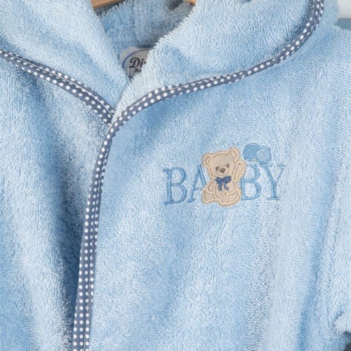 ΜΠΟΥΡΝΟΥΖΙ Με Κέντημα bebe Baby Bear 161 SIZE:04 Σιελ 100%  Cotton