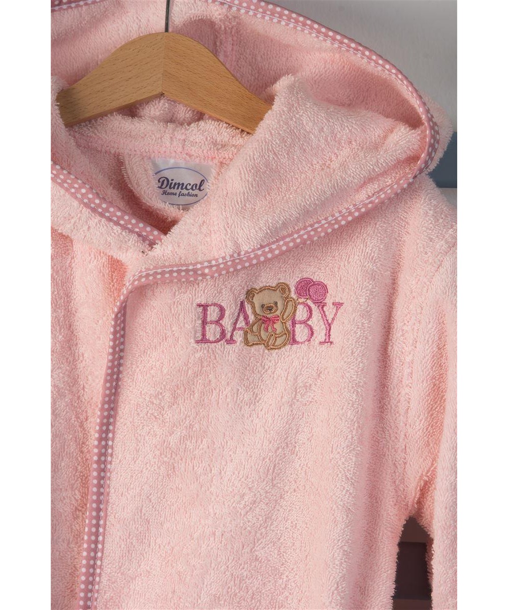 ΜΠΟΥΡΝΟΥΖΙ Με Κέντημα bebe Baby Bear 162 SIZE:04 Ροζ 100%  Cotton