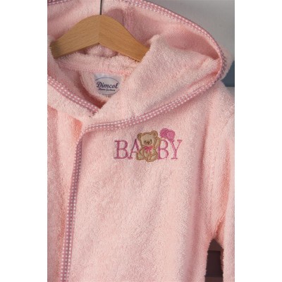 ΜΠΟΥΡΝΟΥΖΙ Με Κέντημα bebe Baby Bear 162 SIZE:04 Ροζ 100%  Cotton