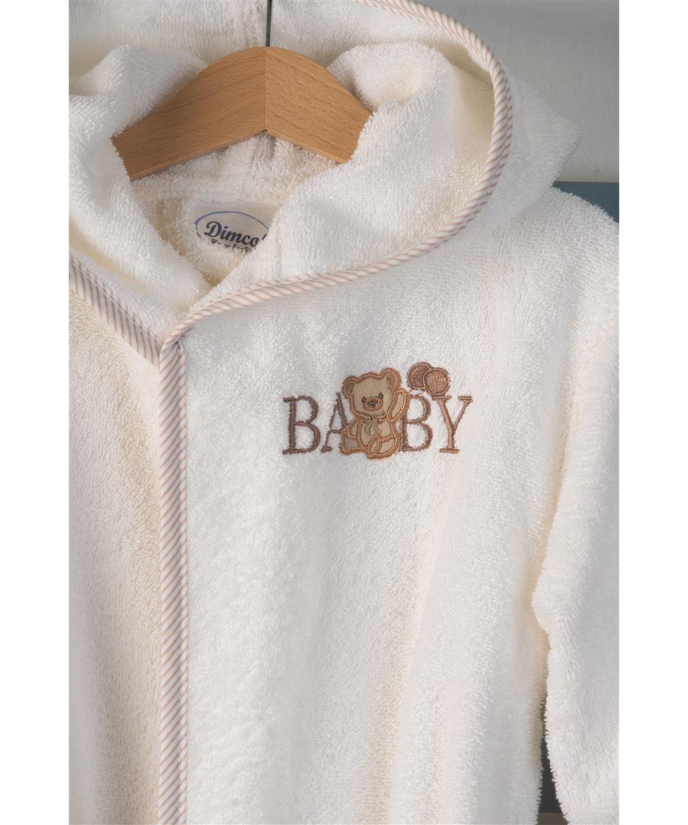 ΜΠΟΥΡΝΟΥΖΙ Με Κέντημα bebe Baby Bear 163 SIZE:04 Λευκό 100%  Cotton