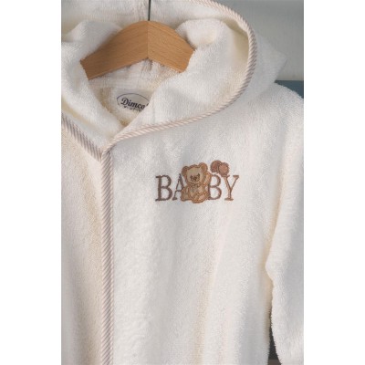 ΜΠΟΥΡΝΟΥΖΙ Με Κέντημα bebe Baby Bear 163 SIZE:04 Λευκό 100%  Cotton