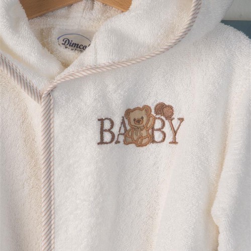 ΜΠΟΥΡΝΟΥΖΙ Με Κέντημα bebe Baby Bear 163 SIZE:04 Λευκό 100%  Cotton