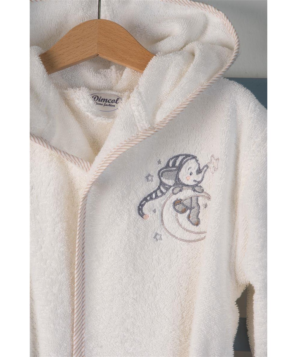 ΜΠΟΥΡΝΟΥΖΙ Με Κέντημα bebe Dreaming Elephant 168 SIZE:04 Λευκό 100%  Cotton