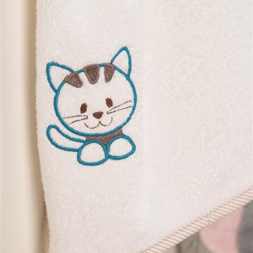 CAP With Embroidery bebe Kitty 137 75X85 White 100% Cotton