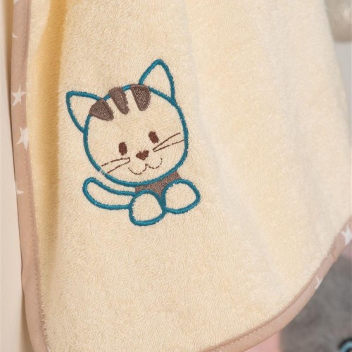 CAP With embroidery bebe Kitty 138 75X85 Ecru 100% Cotton