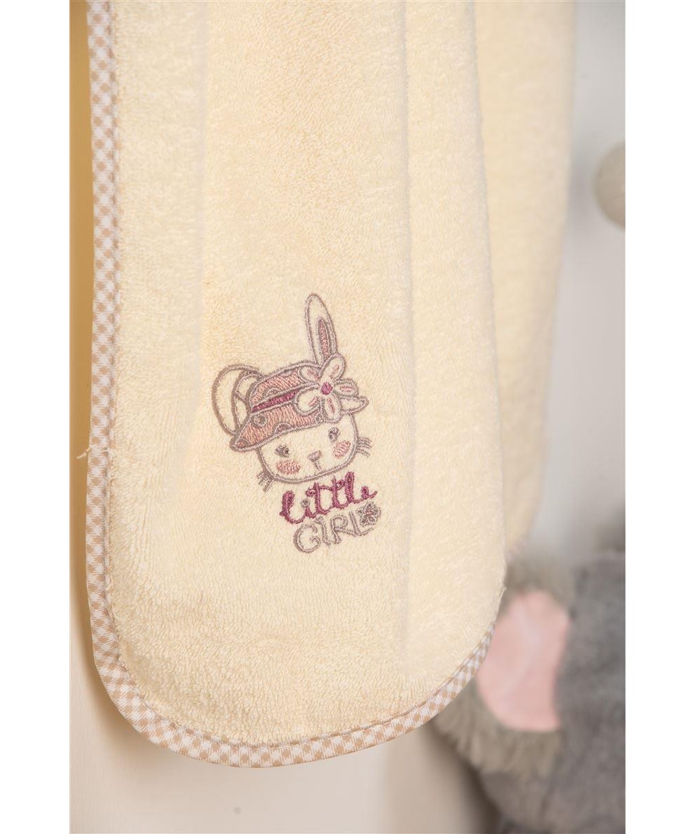 CAP With Embroidery bebe Rabbit Girl 148 75X85 Ecru 100% Cotton