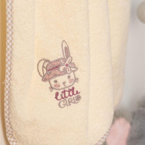 CAP With Embroidery bebe Rabbit Girl 148 75X85 Ecru 100% Cotton