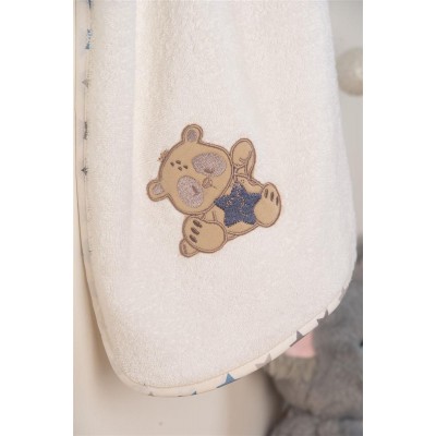 ΚΑΠΑ Με Κέντημα bebe Star Bear 152 75X85 Λευκό 100%  Cotton