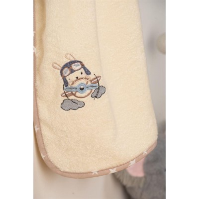 ΚΑΠΑ Με Κέντημα bebe Airplane 158 75X85 Εκρού 100%  Cotton