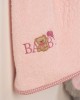 ΚΑΠΑ Με Κέντημα bebe Baby Bear 162 75X85 Ροζ 100%  Cotton