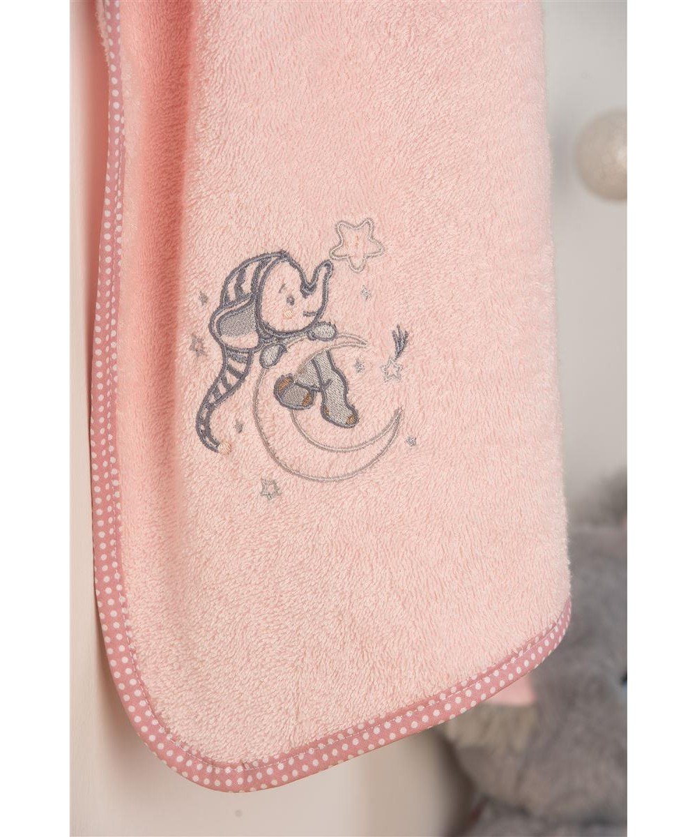 CAP With Embroidery bebe Dreaming Elephant 167 75X85 Pink 100% Cotton