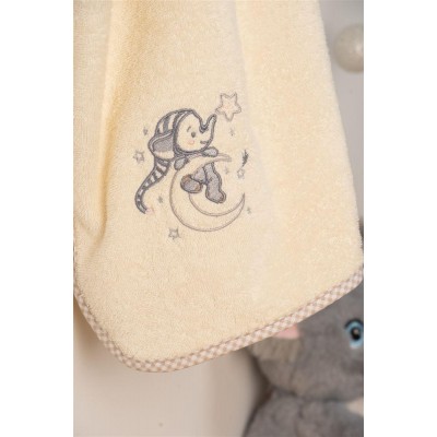 ΚΑΠΑ Με Κέντημα bebe Dreaming Elephant 169 75X85 Εκρού 100%  Cotton