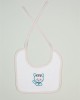 BIBS With Embroidery bebe Kitty 137 25X25 White 100% Cotton