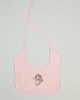 Bib With Embroidery bebe Little Angel 141 25X25 Pink 100% Cotton