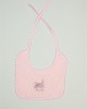 Bib With Embroidery bebe Rabbit Girl 146 25X25 Pink 100% Cotton