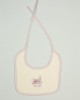 Bib With Embroidery bebe Rabbit Girl 148 25X25 Ecru 100% Cotton