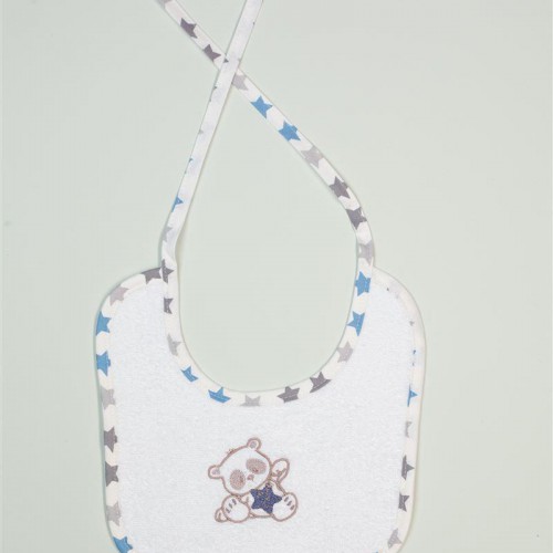 ΣΑΛΙΑΡΑ Με Κέντημα bebe Star Bear 152 25X25 Λευκό 100%  Cotton