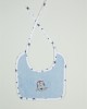 BIBS With Embroidery bebe Airplane 156 25X25 Ciel 100% Cotton