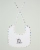 Bib With Embroidery bebe Airplane 157 25X25 White 100% Cotton