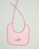 Bib With Embroidery bebe Baby Bear 162 25X25 Pink 100% Cotton