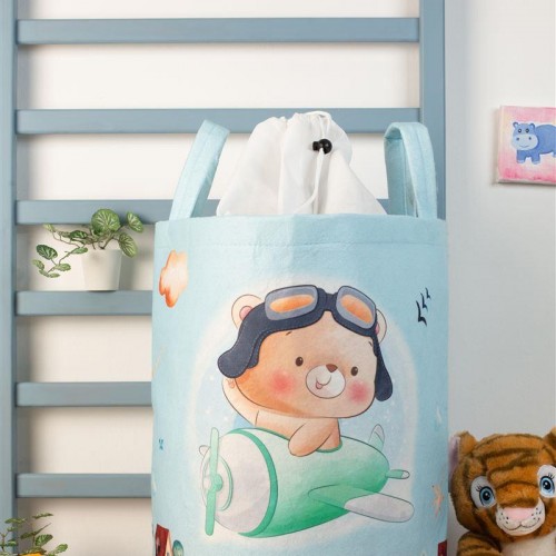 Children's Storage Basket Pilot 118 50X30X45 cm Ciel Fabric