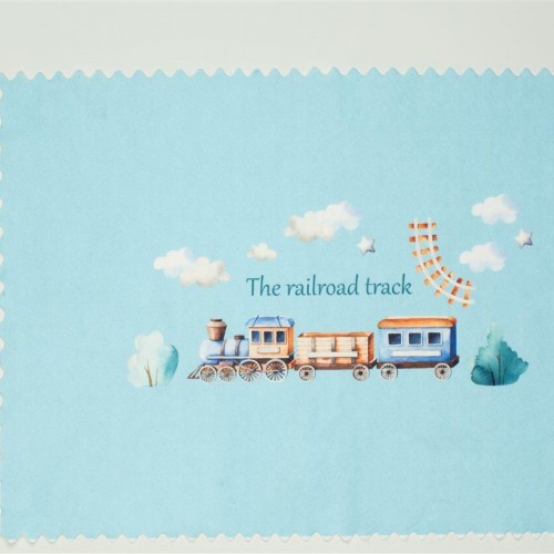 Bebe Railroad Placemat 93 35 X 50 Ciel Fabric