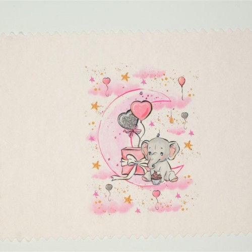 Placemat bebe Elephant 29 35 X 50 Ecru Fabric