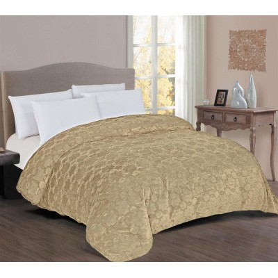 Κουβερτοπάπλωμα Γούνα-Sherpa 730 gsm 1830 Beige 220X240 100%  Polyester