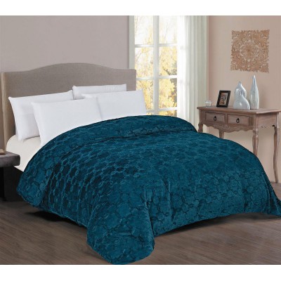 Κουβερτοπάπλωμα Γούνα-Sherpa 730 gsm 1830 Petrol 160X220 100%  Polyester