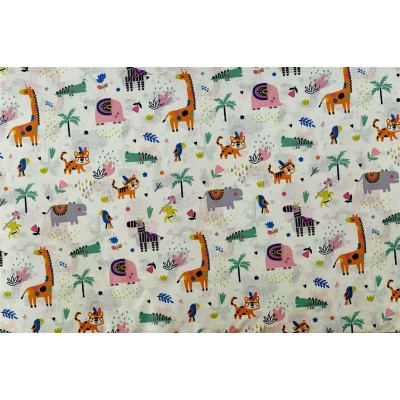 ΠΑΝΑ ΧΑΣΕ bebe Zoo 556 80X80 White-Multi 100%  Cotton