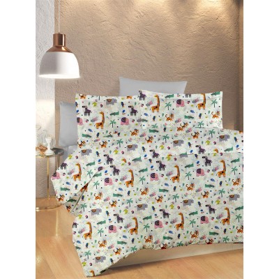 ΠΑΠΛΩΜΑΤΟΘΗΚΗ ΕΜΠΡΙΜΕ bebe Zoo 556 120X160 White-Multi 100%  Cotton