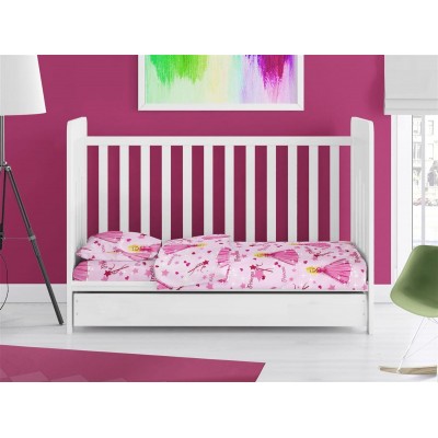 ΣΕΝΤΟΝΙΑ ΕΜΠΡΙΜΕ ΣΕΤ 3 τεμ bebe Princess 392 120X160 Pink 70/30 Cott/Pol